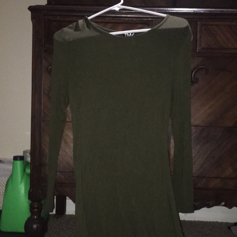 Forest Green TShirt Dress, TMG New York, Size S